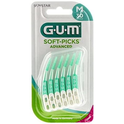 Image of Gum Dental Soft Picks Advanced 30 Piece with Travel Case Regular