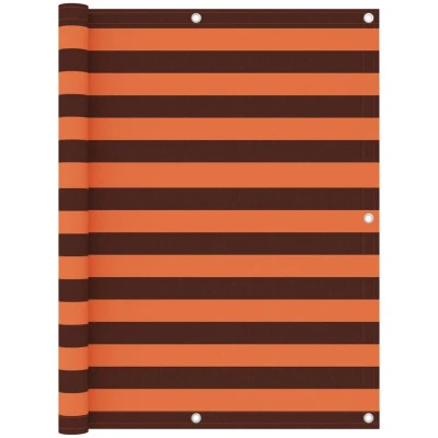 Image of vidaXL Balcony Screen Orange and Brown 120x300 cm Oxford Fabric