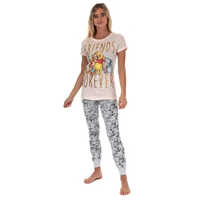 Image of Disney Womens Winnie The Pooh Pyjamas in Grey Marl 12 14