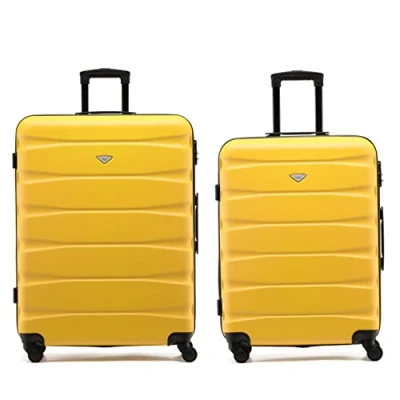 Image of Flight Knight Set of 2 Premium Suitcases Extra Stong Lightweight Luggage Hardcase with 4 Wheels &amp; Built in Lock (Set M+L)