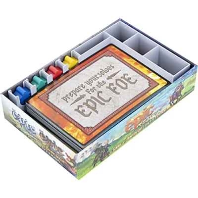 Image of Feldherr Organizer compatible with Tiny Epic Defenders board game box