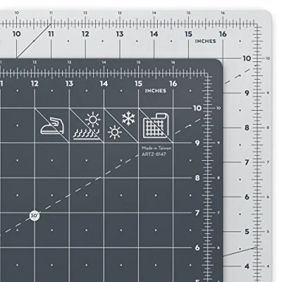 Image of Arteza Self Healing Rotary Cutting Mat, 12&quot; x 18&quot;, with Grid &amp; Non Slip Surface for Fabric, Paper, Vinyl, Plastic, Eco Friendly, Durable Flexible, Great Crafts, Quilting, Sewing, Scrapbooking