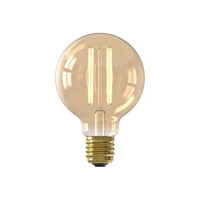 Image of Calex Globelampe LED Filament 4W (ersetzt 40W) E27 Gold 80mm