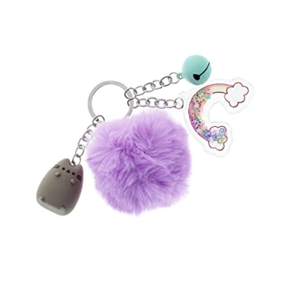 Image of Pusheen Keyring Pom with Bell, Rainbow Shaker and Dangler Bag Stationery &amp; Gifts