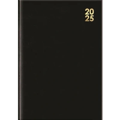 Image of 2025 Black A4 Hardcover Diary Week Day Per Page Desk Home Office Planner Organiser