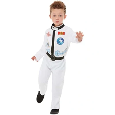 Image of Funidelia Astronaut Costumes for boys and girls Spaceman, Space, Moon, Professions kids, accessory fancy dress &amp; props Halloween, carnival parties Size 10 12 years White