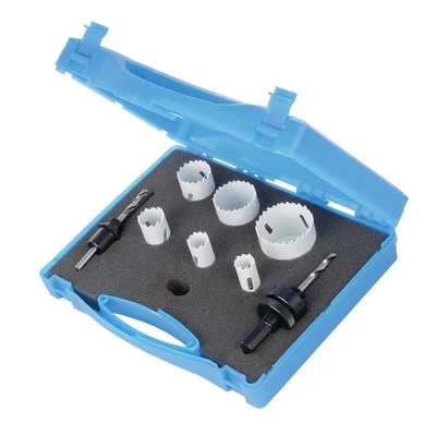 Image of Silverline Electricians Bi Metal Holesaw Kit 9pce 18 51mm Dia