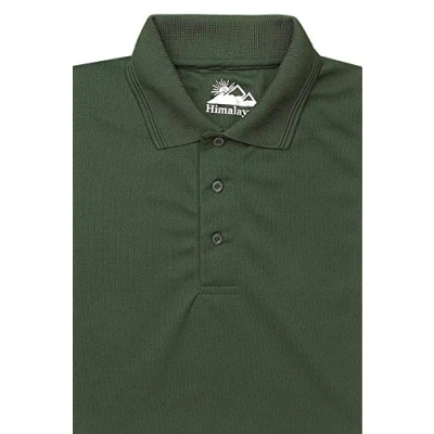 Image of Himalayan Men&#039;s Short Sleeve Polo Shirts Summer Golf Shirt with Matching Button Knitted Collar