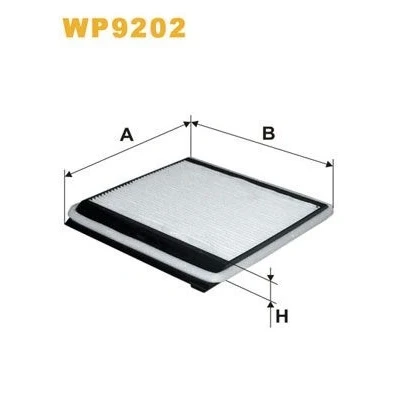 Image of 7700846236, 7701205280 Pollen Filter WIX FILTERS WP9202 Particulate 223mm 227mm 19mm