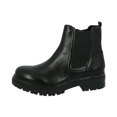 Image of TOM TAILOR Women&#039;s 2190506 Ankle Boot, Black, 5 UK