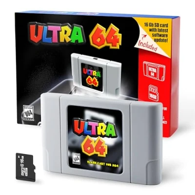 Image of Ultra 64 Flash Cart for N64 + 16 Gb SD Card.