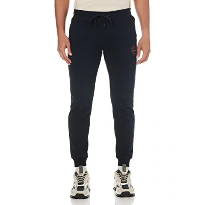 Image of JACK &amp; JONES Mens Gordon Shark Sweatpants Navy Blazer 46W