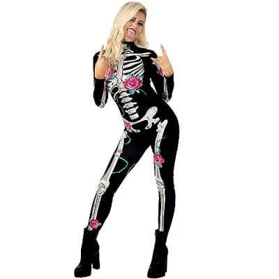Image of Morph, Skeleton Bodysuit Women Adult Costume Halloween Costumes For Women&#039;s Large