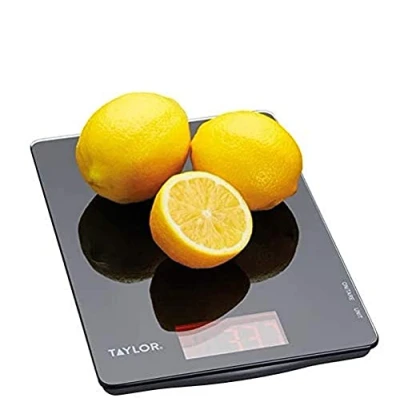 Image of Taylor Pro Black Glass 5kg Digital Dual Kitchen Scale