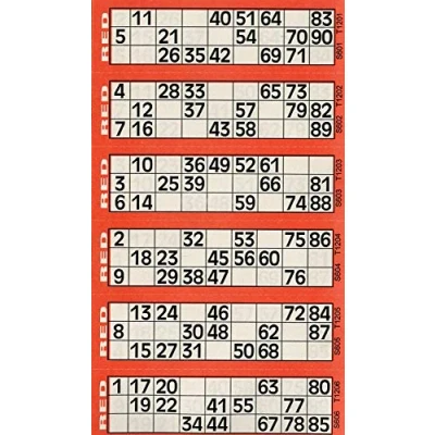 Image of Thomas &amp; Anca Club Supplies Ltd 6000 6 to View Bingo Flyers Tickets (Red)