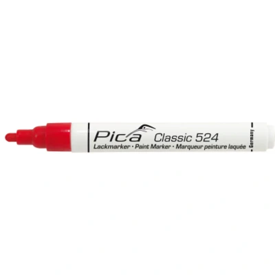 Image of Pica 524 40 Industrial Permanent Paint Marker Red Round Tip 2 4mm Fast Drying