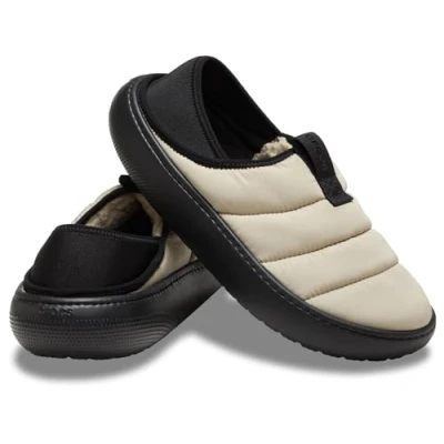 Image of Crocs Classic PUFF Unisex Slippers, Size: M6/W7, Moth/multi Textile