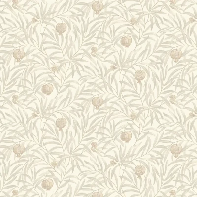 Image of Belgravia Decor Pomegranate Cream White Wallpaper 9610 Leaf Foliage