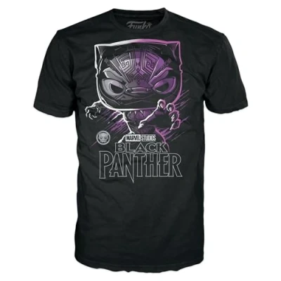 Image of Funko Boxed Tee: Marvel Black Panther Extra Large (XL) T Shirt Clothes Gift Idea Short Sleeve Top for Adults Unisex Men and Women Official Merchandise Movies Fans