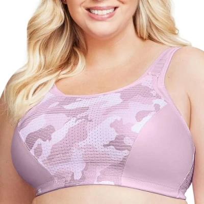 Image of Glamorise Full Figure Plus Size Custom Control Sports Bra Wirefree #1166