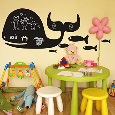 Image of Home organizer Tech Removable Chalkboard/Blackboard Wall Sticker Decal for Kids,Whale