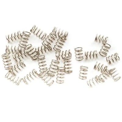 Image of Musiclily Pro Steel Springs for Strat Style Electric Guitar Bridge Saddle, Nickel (20pcs 8mm and 10pcs 6mm)