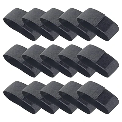 Image of Pilikoll 15 Pcs Adjustable Elastic Armband Black Funeral Mourning Open Arm Band Captains for Sport Football Basketball Soccer Memorial Respect