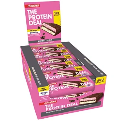 Image of Enervit The Protein Deal Bar (Red Fruits Delight, Box of 25 Bars)