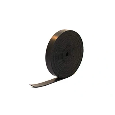 Image of Solid Neoprene Black Rubber Strip 12mm wide x 1mm thick 5m long