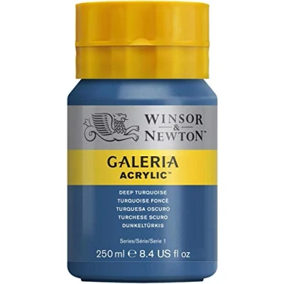 Image of Winsor &amp; Newton Series 1 250ml Bottle Galeria Acrylic Colour with Nozzle Cap Deep Turquoise