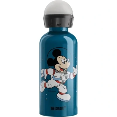Image of Sigg Kids Aluminum Water Bottle Disney Mickey Mouse Astronaut Waterproof &amp; Lightweight BPA Free CO2 Neutral Certified dark blue 0.4L