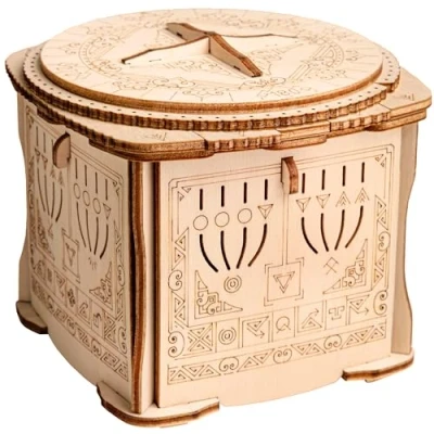 Image of ESC WELT Wooden Secret Lock Box Creative Gift for Money, Vouchers, Cards 3D Game Riddle Teens and Adults Puzzle