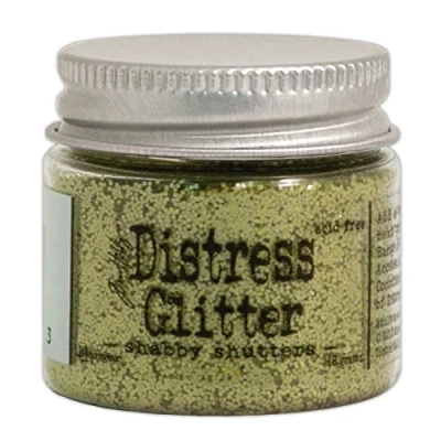 Image of Distress Shabby Shutters Glitter, Green