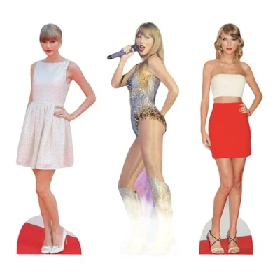 Image of Star Cutouts CS1191 T Singer Three Pack Shelf Top Cardboard Height 31cm Ideal for Music Theme, Parties, Birthdays &amp; Fans, Room Decorations Events