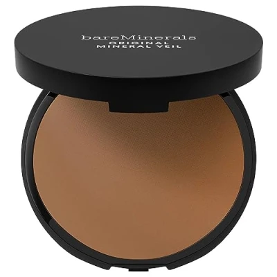 Image of bareMinerals Original Mineral Veil Pressed Setting Powder Sheer Tan For Women 0.3 oz Powder, brown