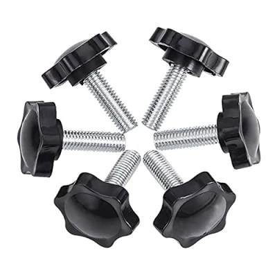 Image of INCREWAY 6 Pcs Thumb Screw, M8x25mm Star Head Threaded Knurled Thumbscrew Grip Knobs Clamping Screw for Machinery Latche
