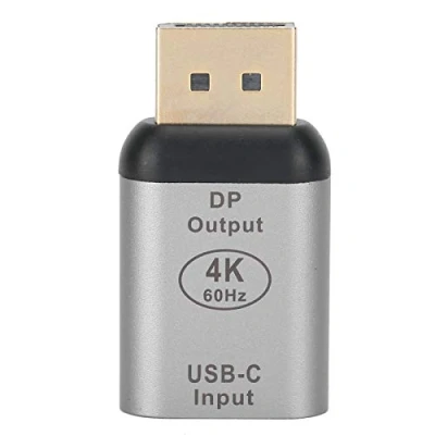 Image of Aluminum Alloy Shell Type‑C Female to DP Adapter Connector for Windows/Android/OS X, Maximum Support 4K at 60HZ, 3D Visual Effects