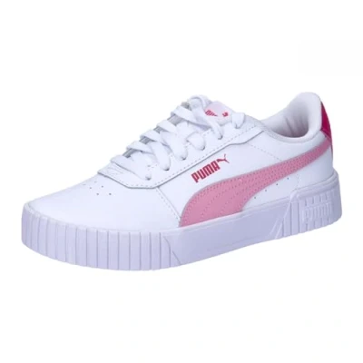 Image of Puma Girls Carina 2.0 Jr Sneakers, White Pink Lilac White, 5.5 UK