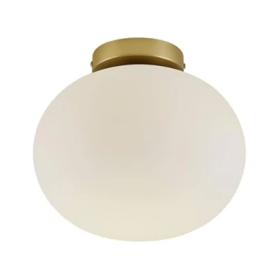 Image of Nordlux Ceiling light Alton with a glass shade, brass/opal