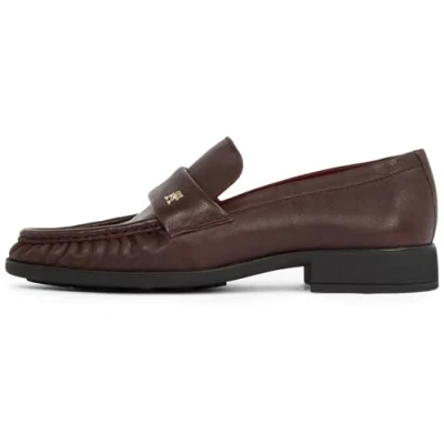 Image of Tommy Hilfiger Loafer Pleated TOE Slipons, Women&#039;s, Size: 3.5, Burgundy Leather