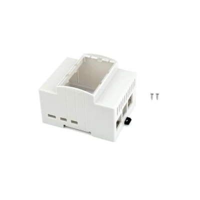 Image of Waveshare Case for Raspberry Pi 5, DIN Rail ABS Large Inner Space, Compatible with Raspbeery Expansion Board PoE HAT (F), RS485 CAN HAT, 2 CH