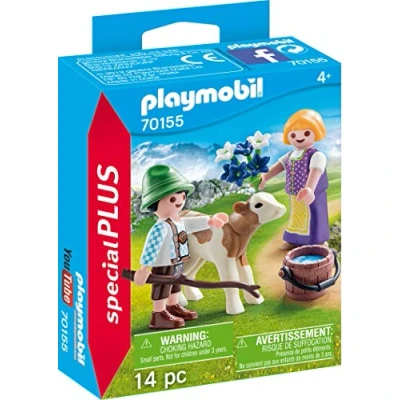 Image of Playmobil 70155 Special Plus Children&#039;s with Calf, Fun Imaginative Role Play, PlaySets Suitable for Children Ages 4+