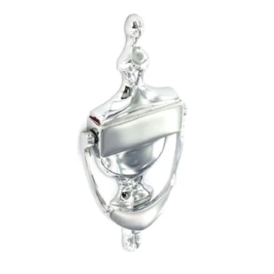 Image of Door Knock Knocker Chrome Silver Traditional Style Urn 6&quot; Long 3&quot; Wide