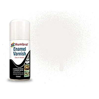 Image of Humbrol Gloss Spray Paint AD6997 Enamel No 35 Varnish 150ml Model Paints for Plastic Kits, Fast Drying Modelling Crafting Surfaces Including Plastic, Fabric, Glass, Wood &amp; Metal Models
