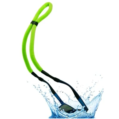 Image of STANDWERK® Floating Sunglasses Strap [Premium] Sports Retainer Water Eyewear for Sailing, Surfing and More, neon green