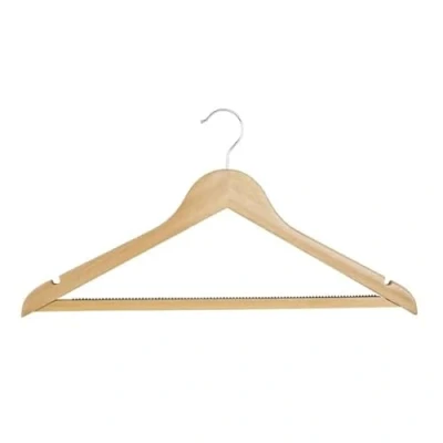Image of Bolero Natural Wooden Hangers (10 Pack)
