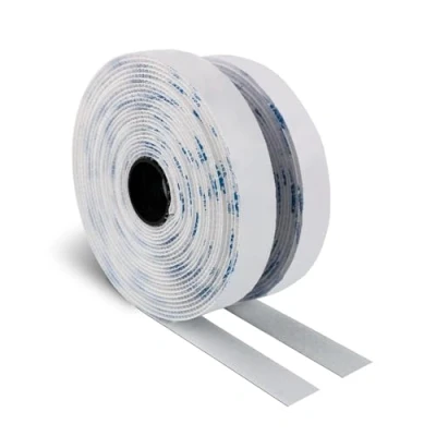 Image of 3M Hook and Loop Self Adhesive Tape 19MM x 6M 9448A Sticky Back Interlocking Nylon Fabric Fastener Heavy Duty Adhesion Strip White