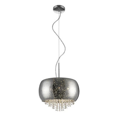 Image of Luna 3 Light Chrome Crystal Pendant Ceiling