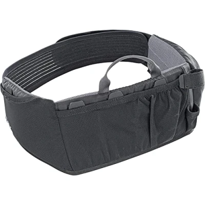 Image of EVOC Race Belt Hip Bag for Accessories and Tools (AIR PAD System Optimum Ventilation, Sophisticated Pocket Management, Pocket, with Flexible AIROFLEX Belt), Black