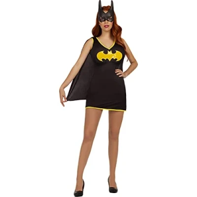 Image of Funidelia Batgirl dress for woman Barbara Gordon, Superheroes, DC Comics Costume adults, accessory fancy &amp; props Halloween, carnival parties Size S Black